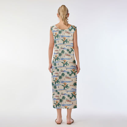 Bird of Paradise Aloha Shirt Muumuu Dress
