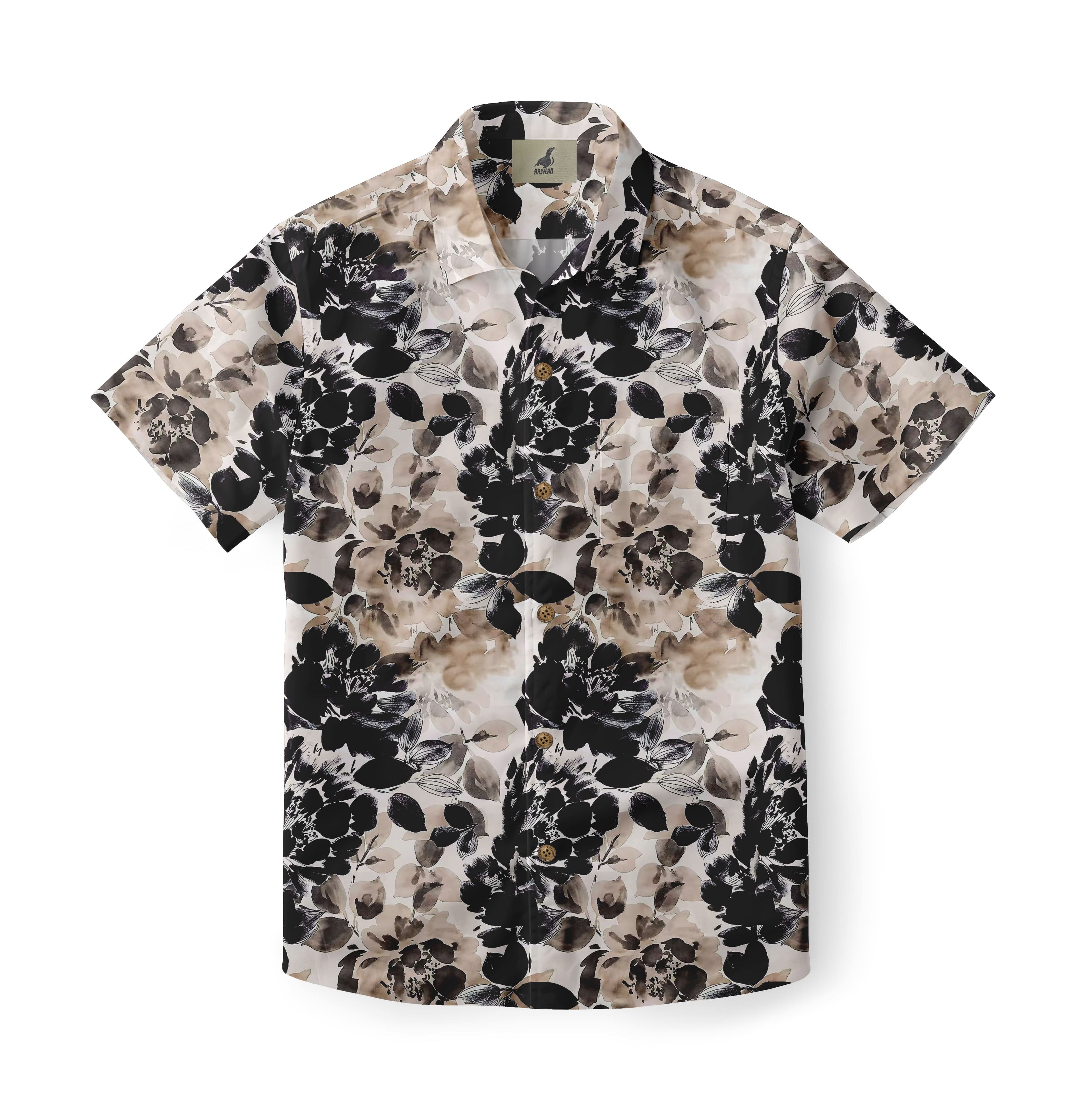 Ink Leaf Hawaiian Shirt