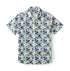 Casual Hawaiian Shirt with Blue Floral Print