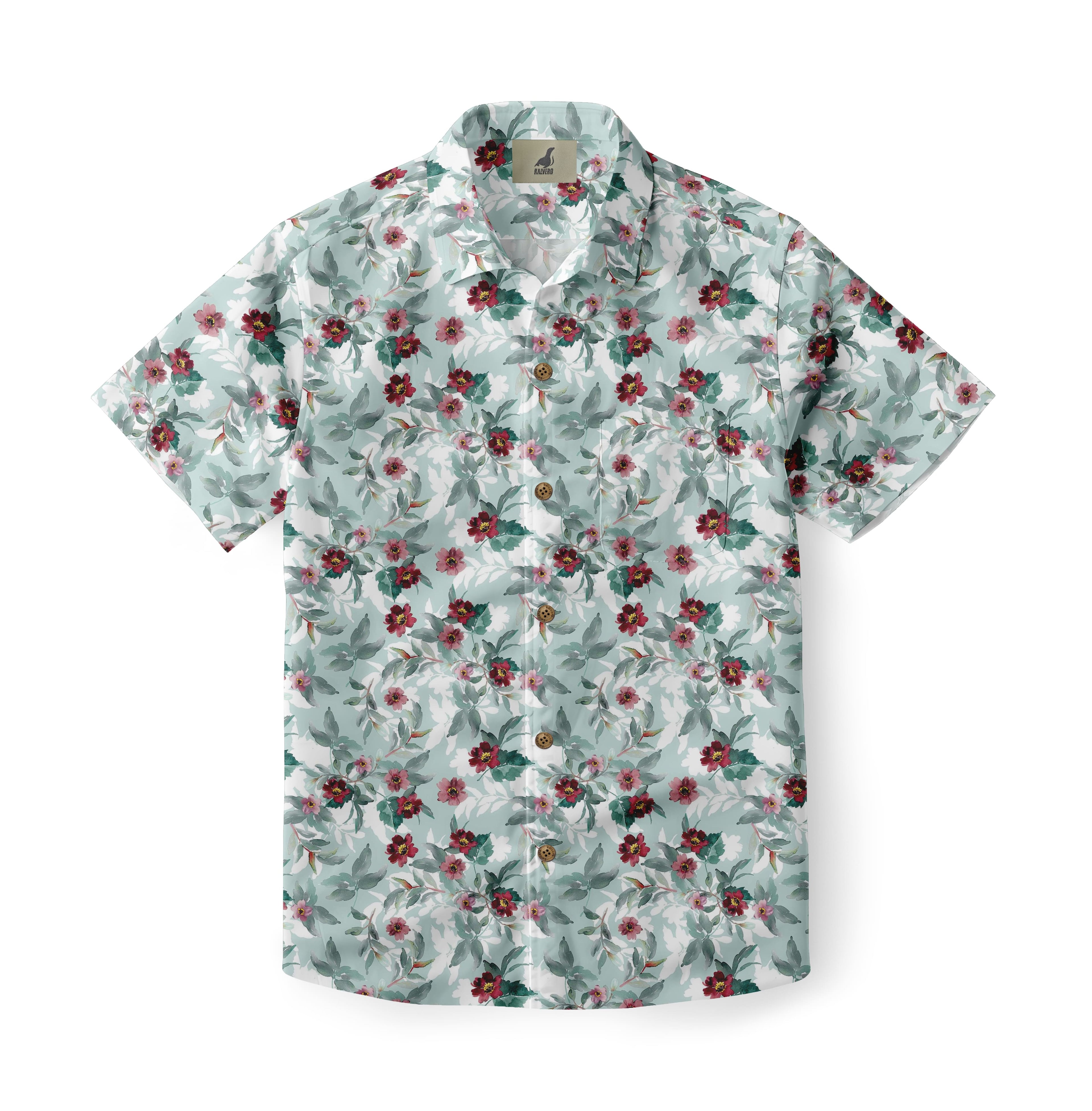 Dusky Floral Pattern Hawaiian Shirt 