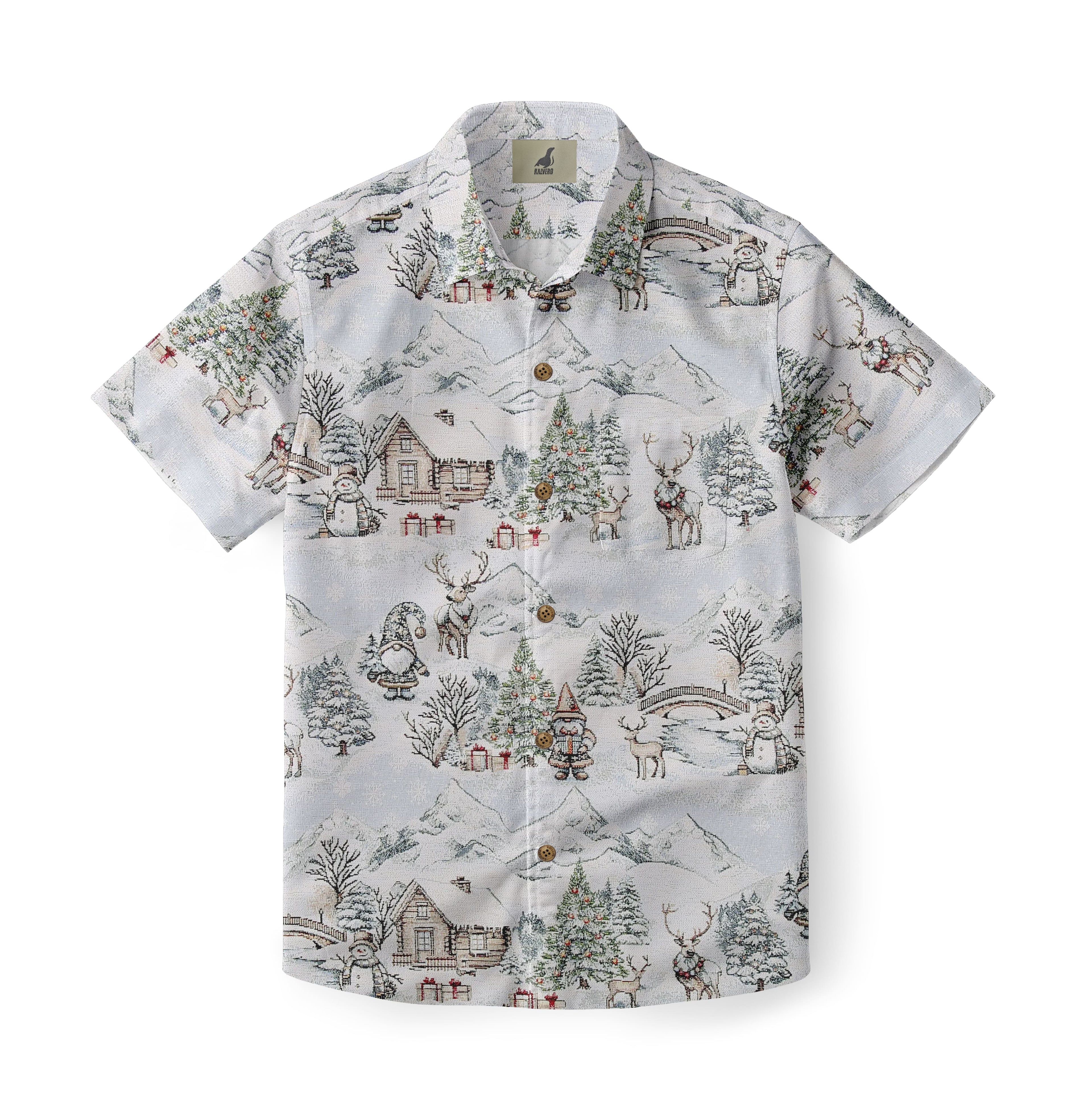Christmas Village Aloha Shirt