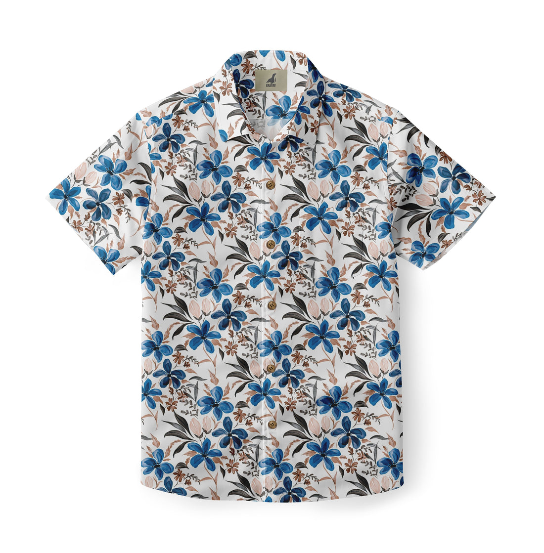 Blue Plumeria Hawaiian Shirt
