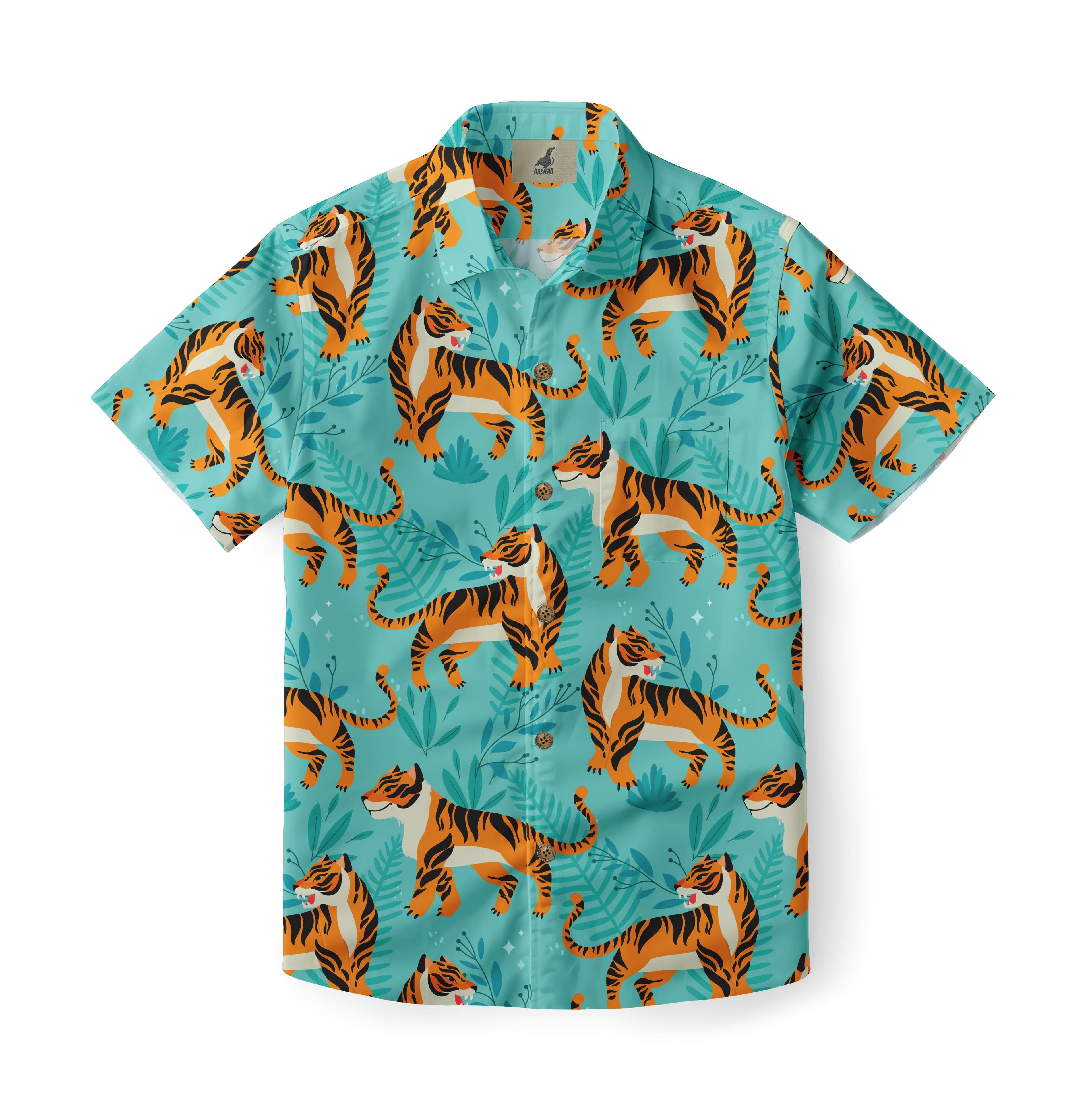 Playful Tiger Hawaiian Shirt