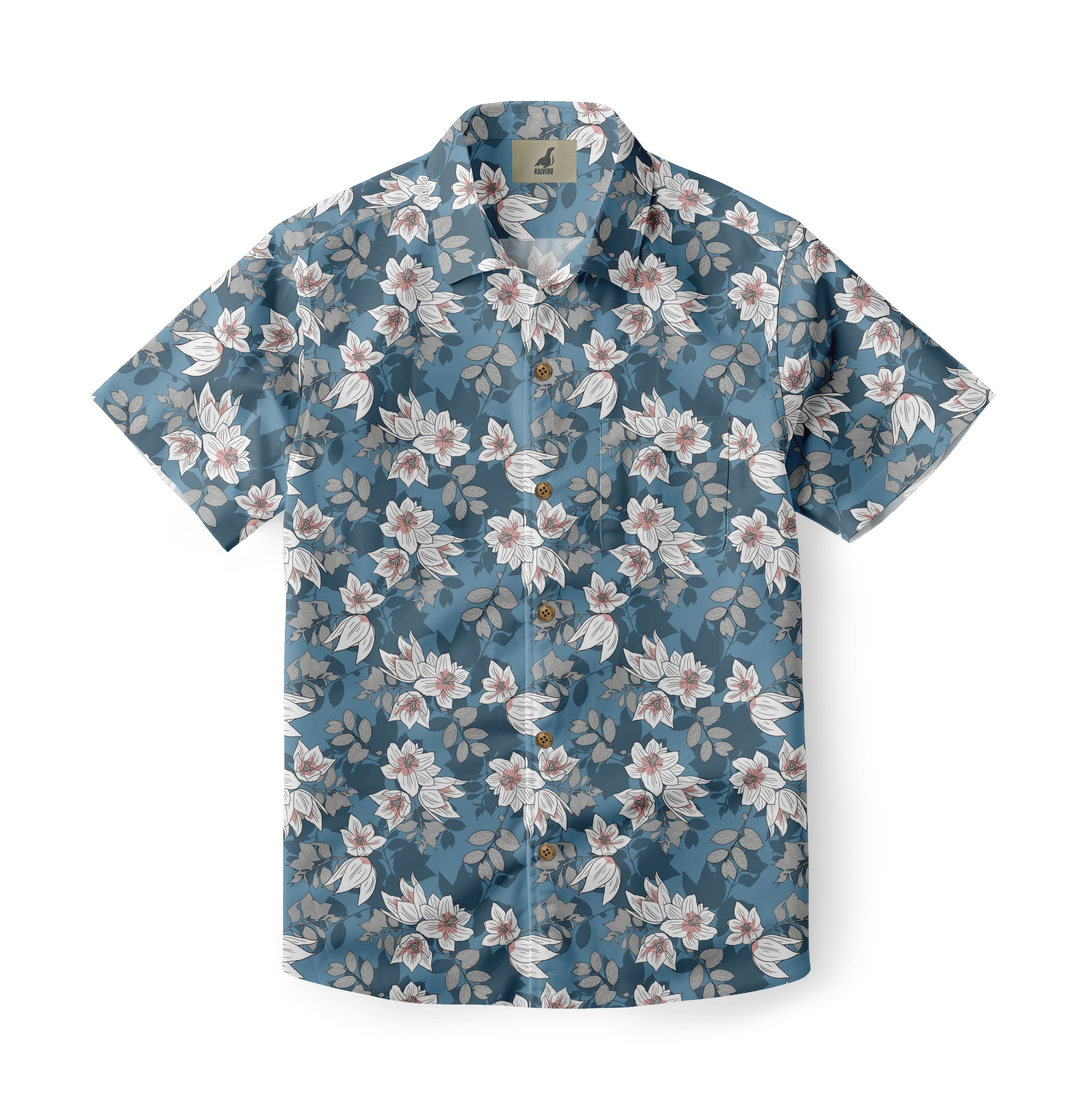 Azure Bloom Hawaiian Shirt