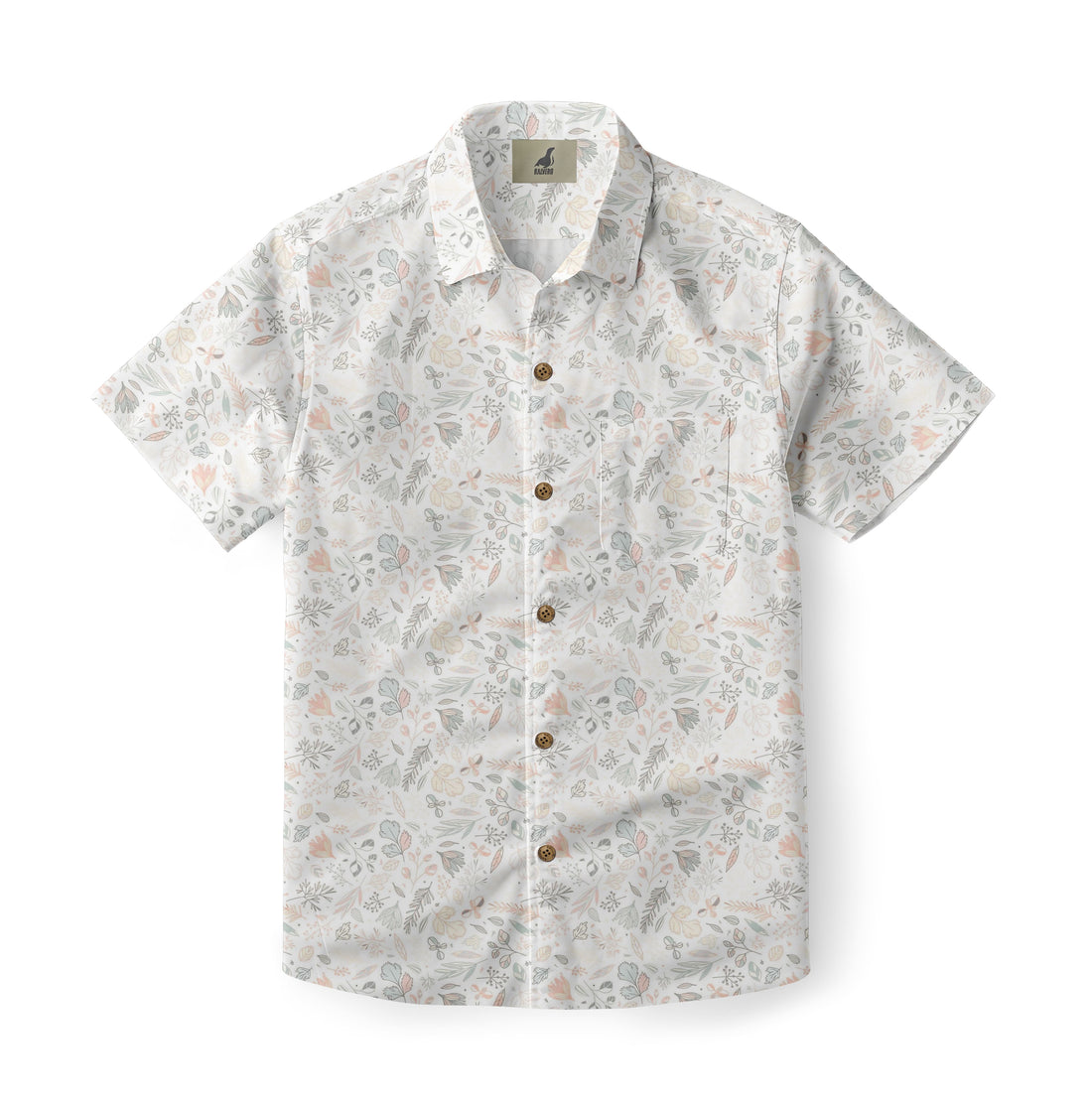 Pastel Floral Print Hawaiian Aloha Shirt