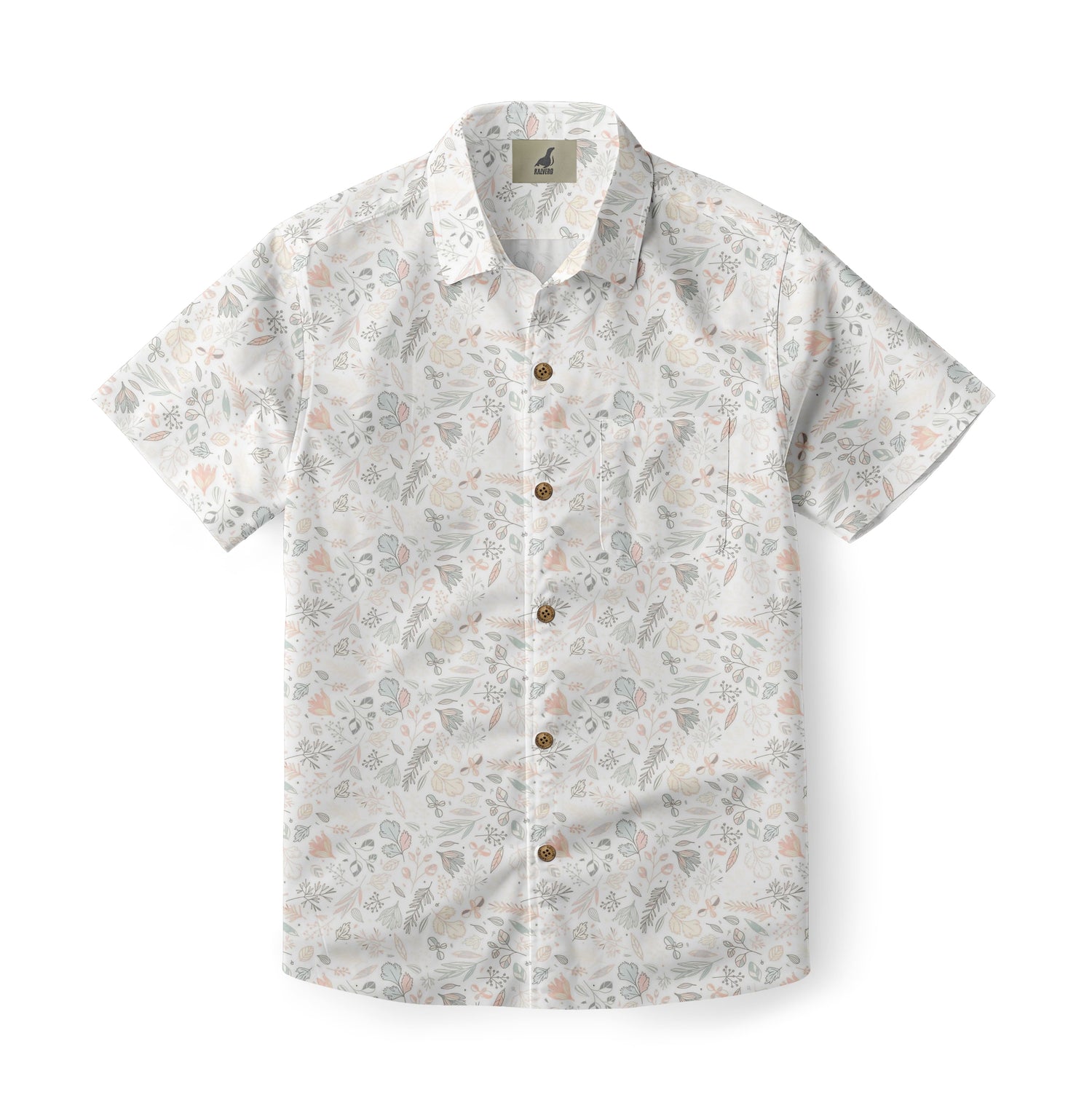 Pastel Floral Print Hawaiian Aloha Shirt