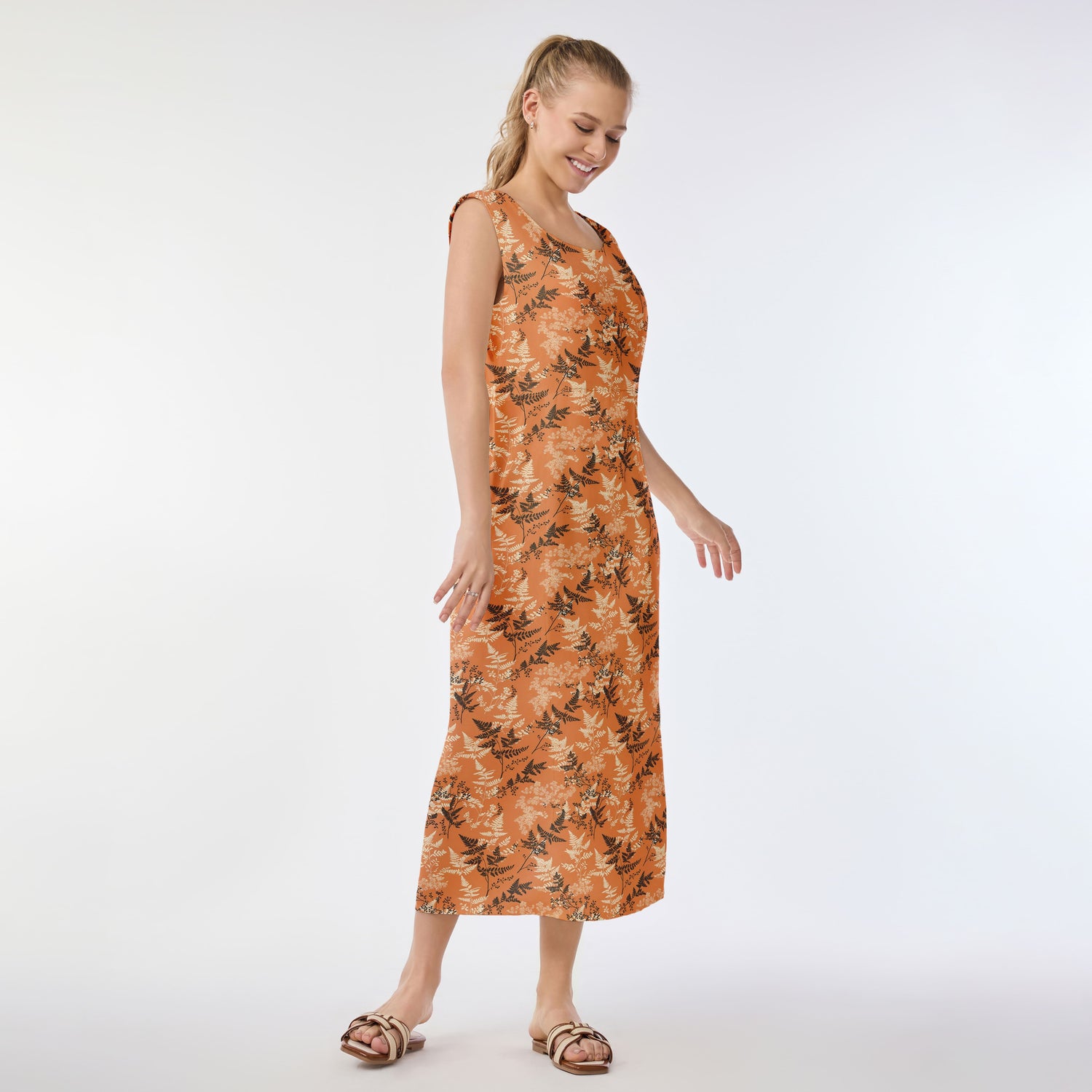 Autumn Fern Elegance Muumuu Dress