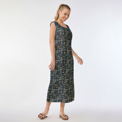 Geometric Harmony Muumuu Dress