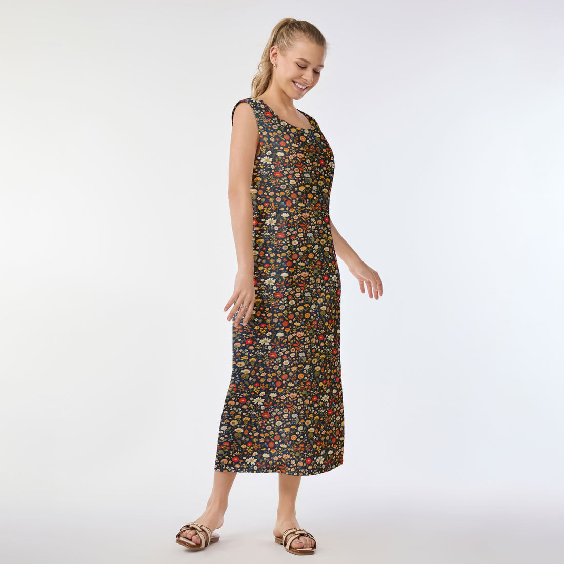 Floral Nocturne Muumuu Dress