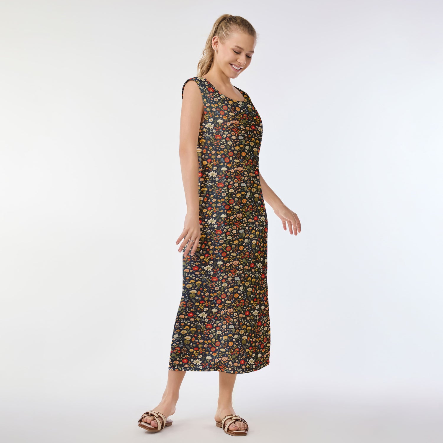Floral Nocturne Muumuu Dress