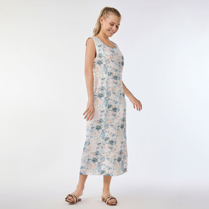 Ink Wash Floral Muumuu Dress