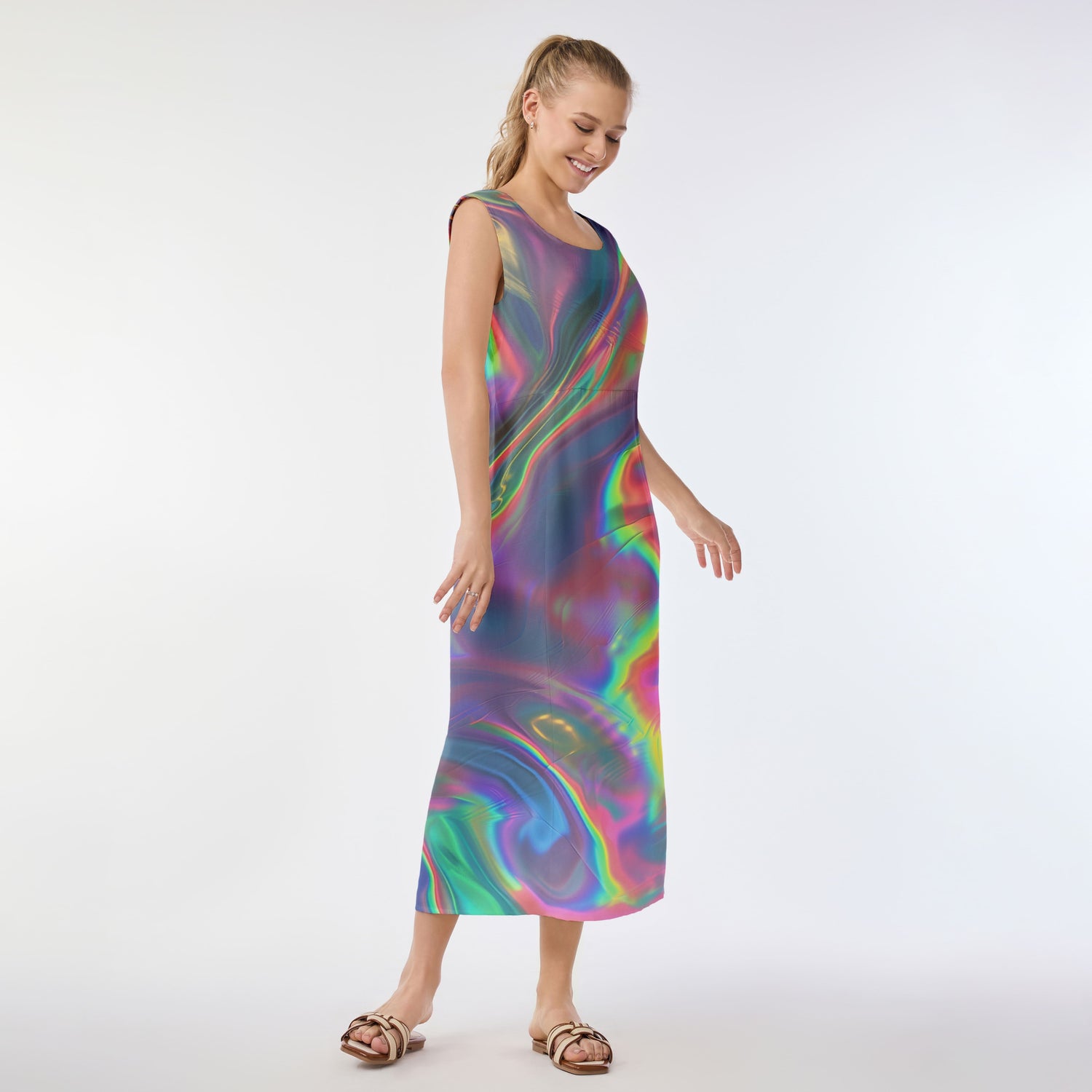 Prism Waves Muumuu Dress