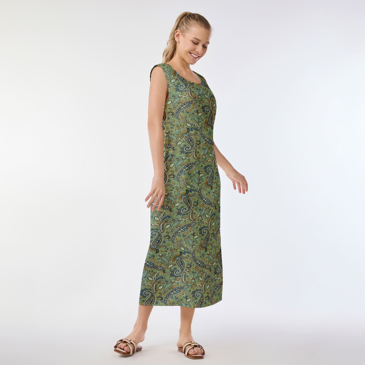 Vintage Ripples Muumuu Dress
