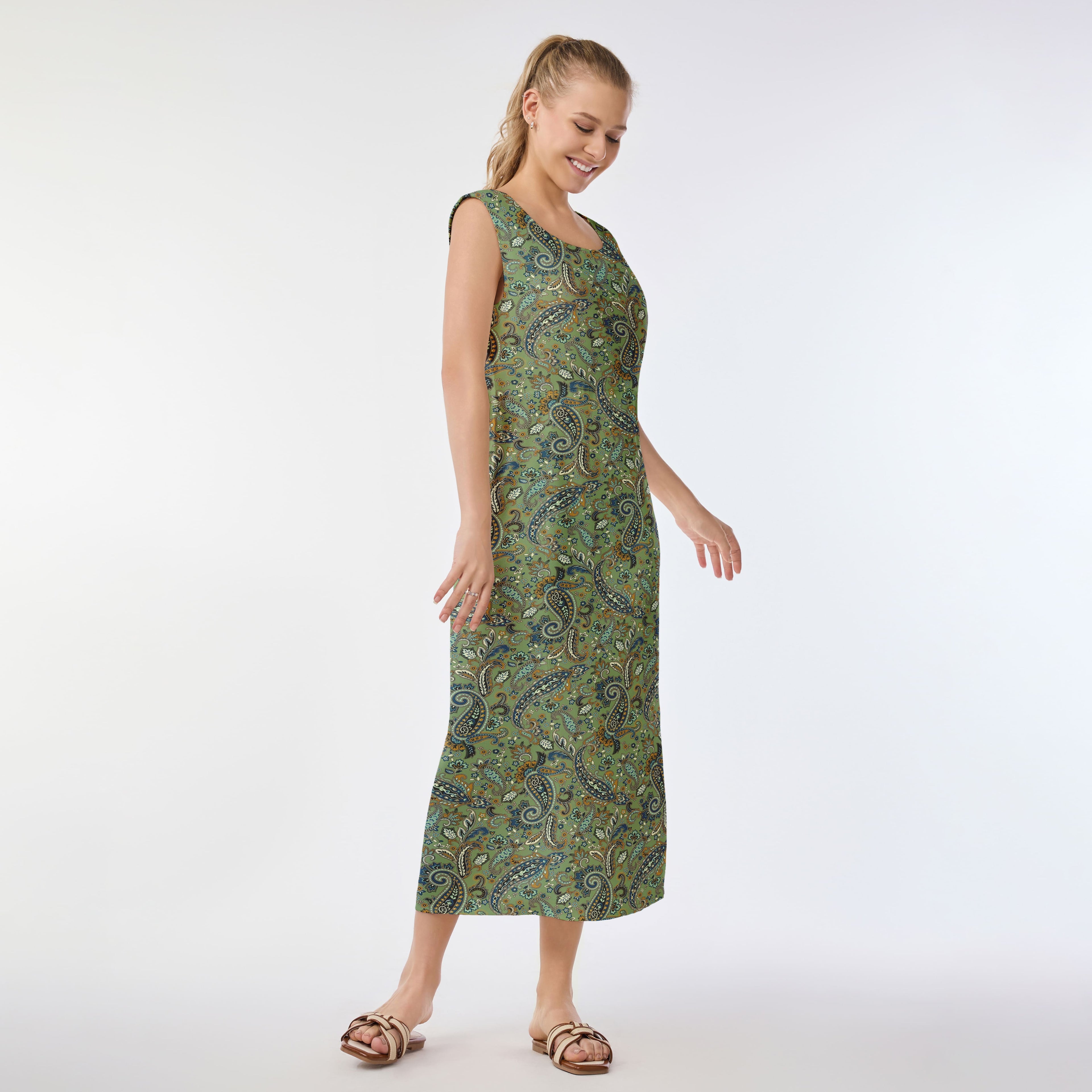 Vintage Ripples Muumuu Dress