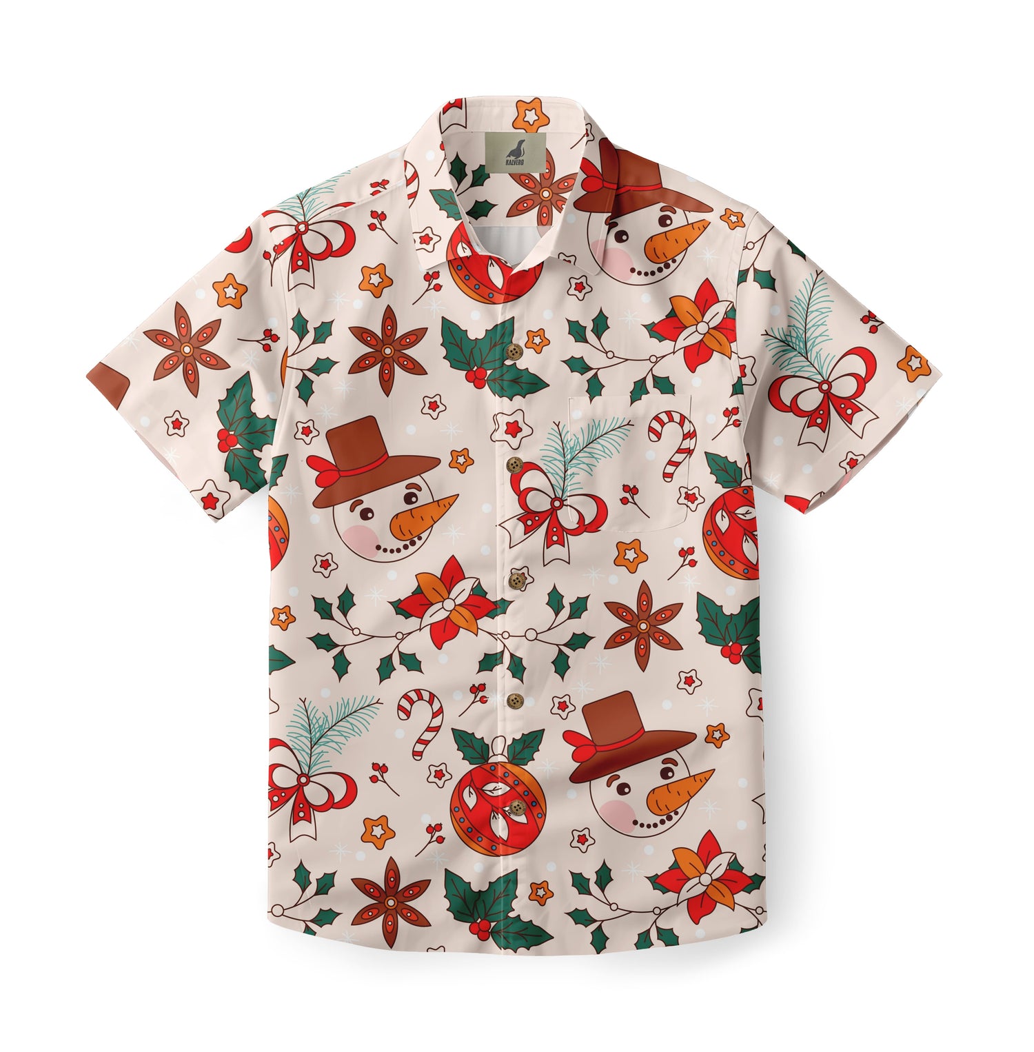 Poinsettia Holiday Hawaiian Shirt
