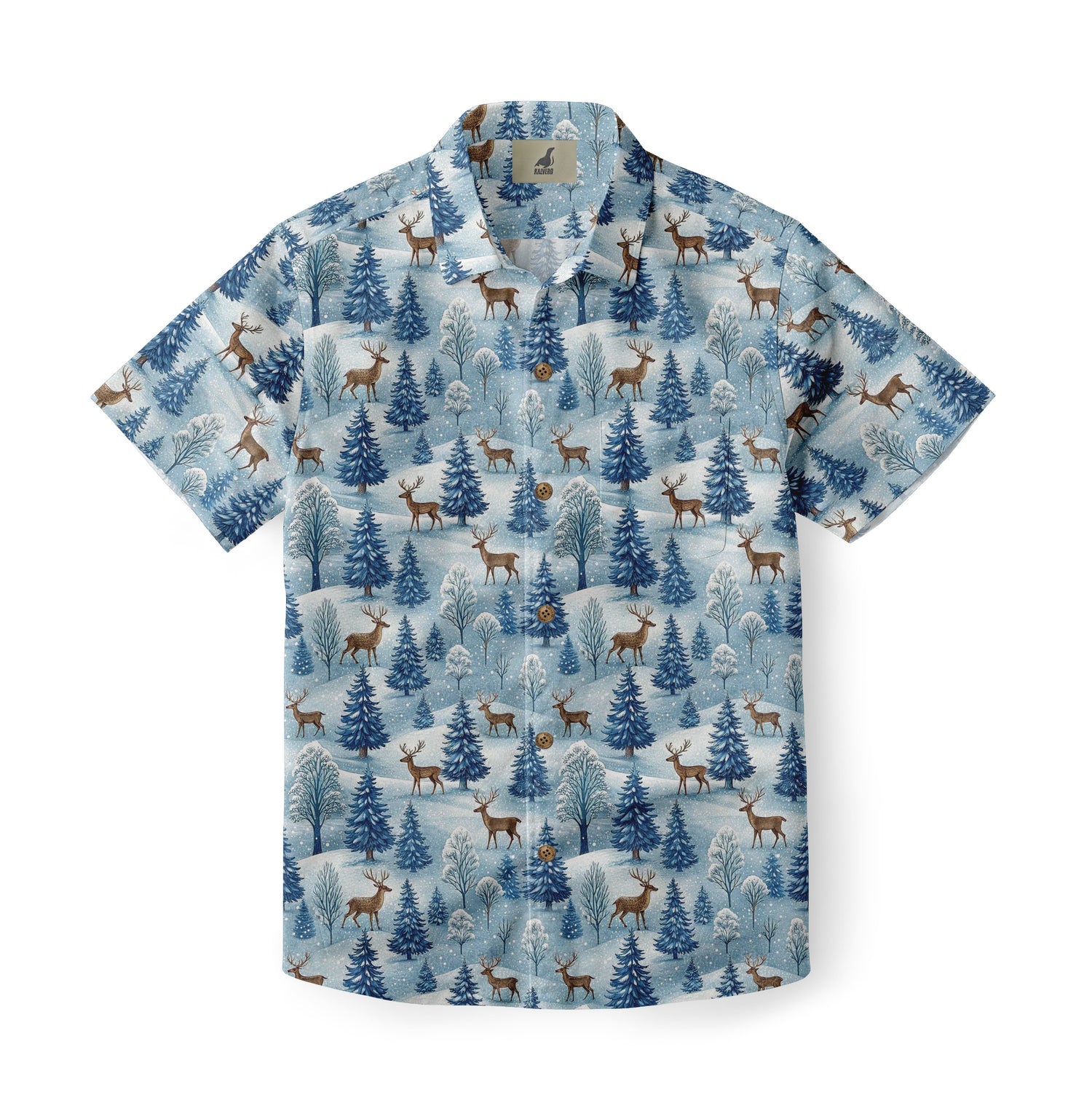 Forest Reindeer Hawaiian Shirt
