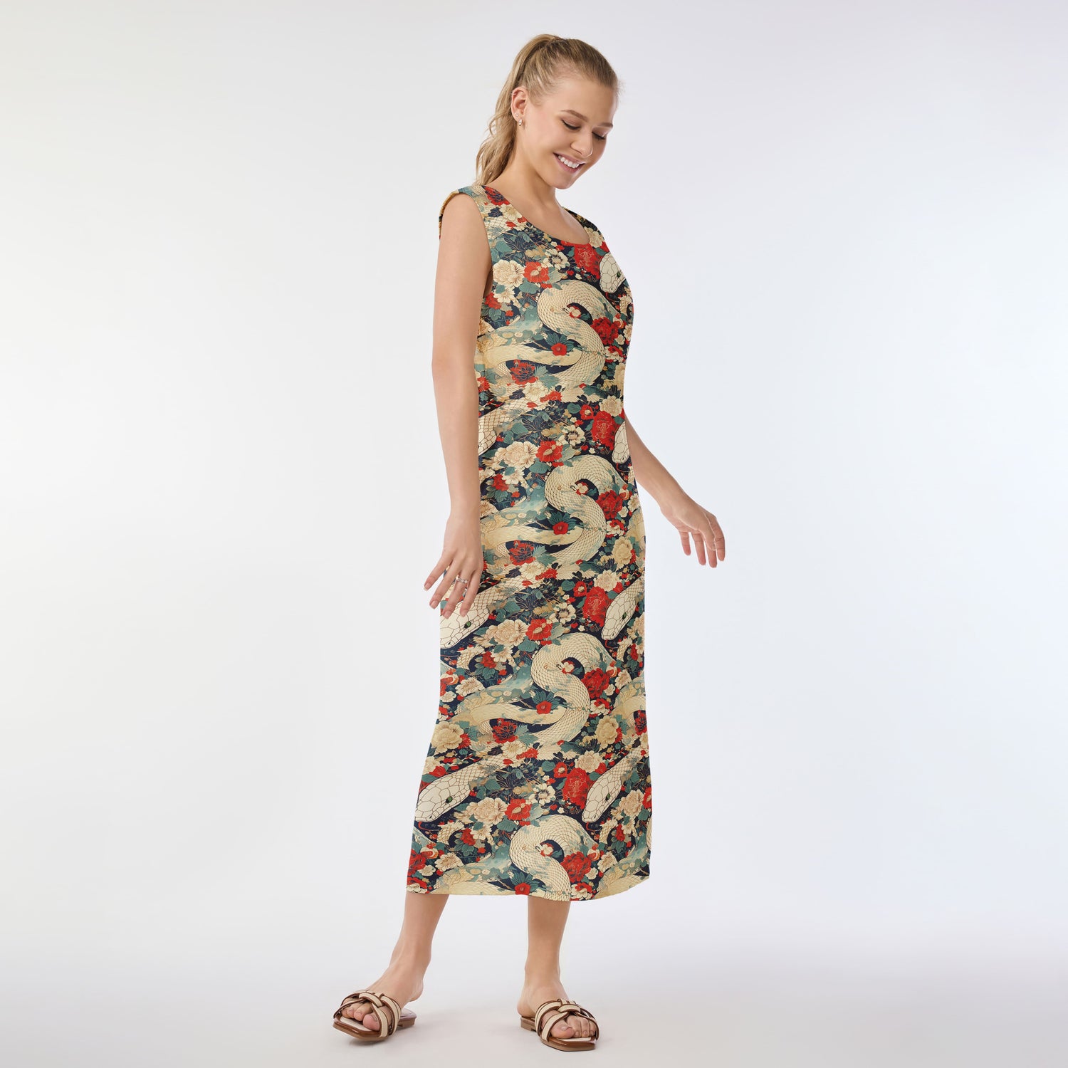 Serpent Blossom Muumuu Dress