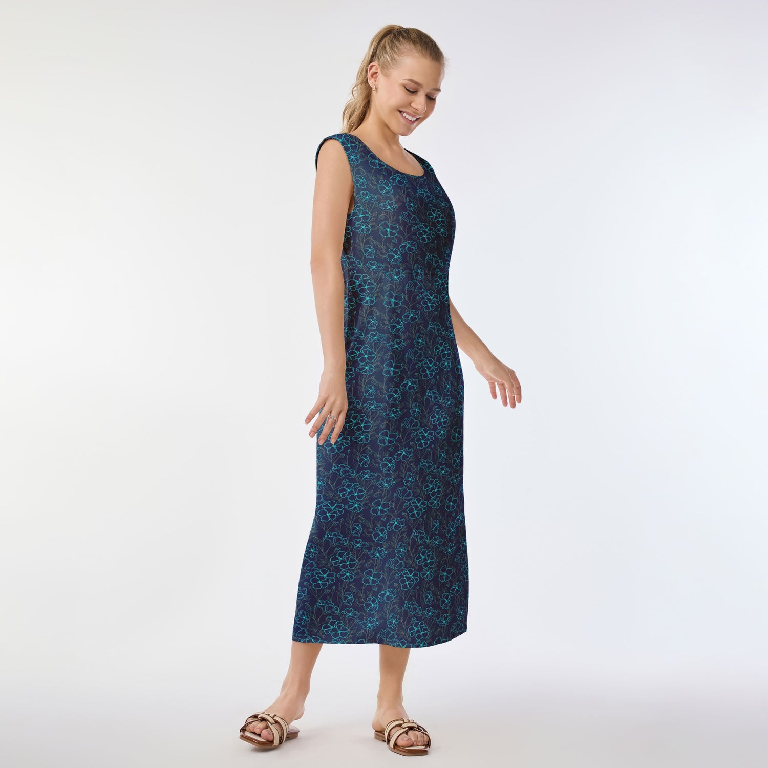 Luminous Blooms Muumuu Dress