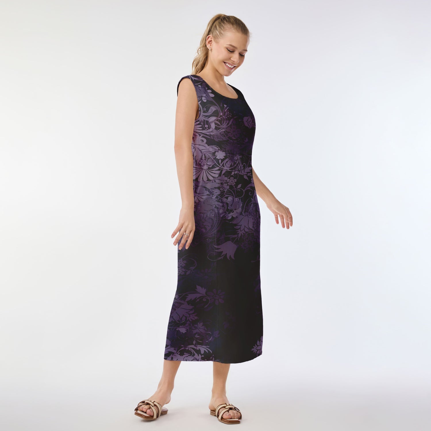 Purple Elegance Muumuu Dress