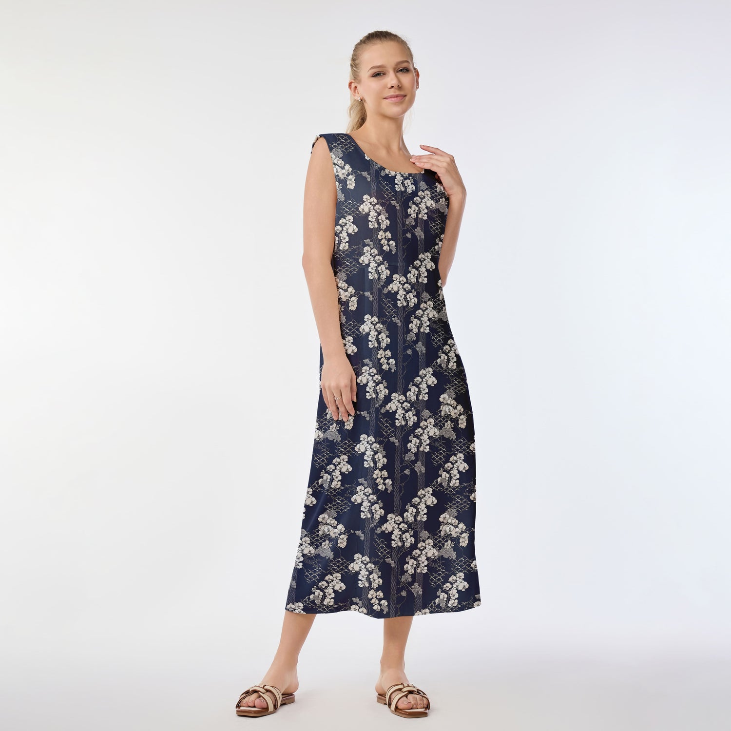 White Orchid Muumuu Dress
