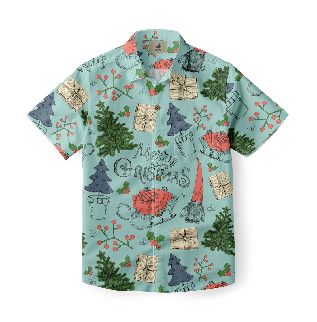 Christmas Sketchbook Hawaiian Shirt