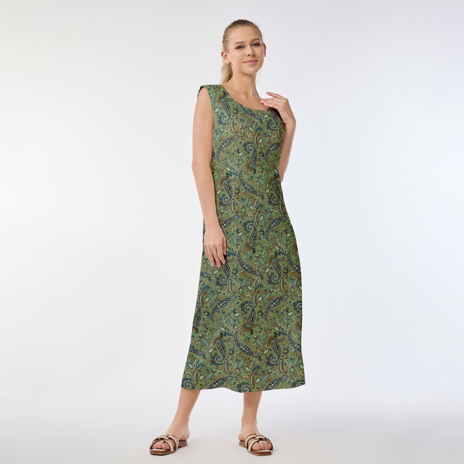Vintage Ripples Muumuu Dress