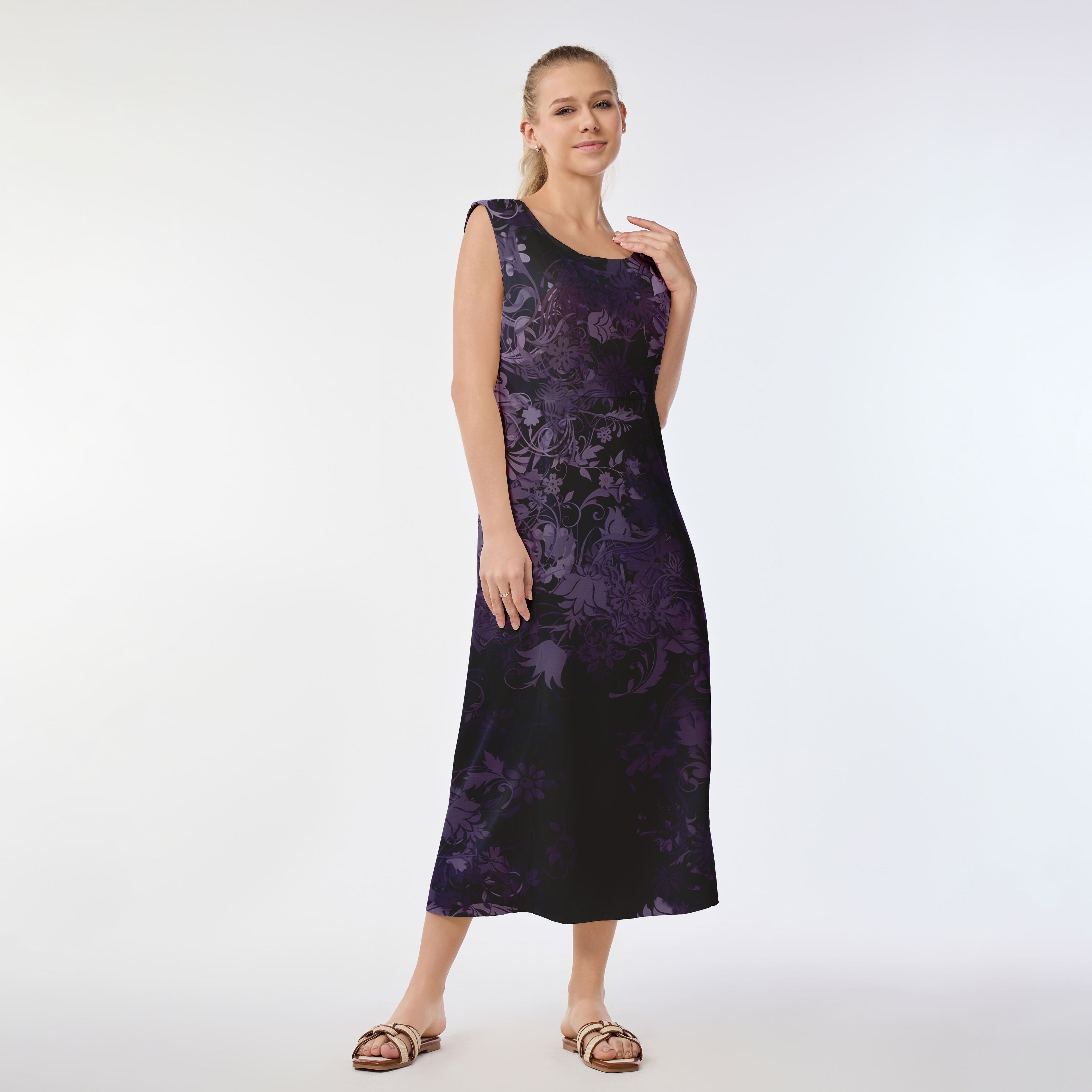 Purple Elegance Muumuu Dress