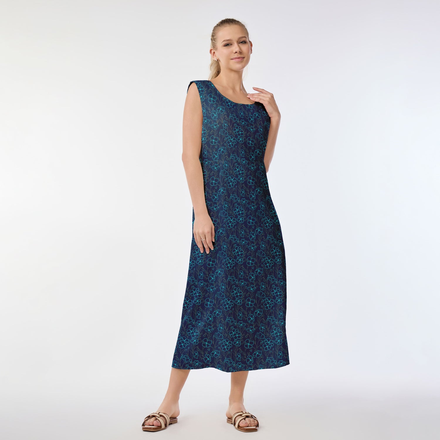 Luminous Blooms Muumuu Dress