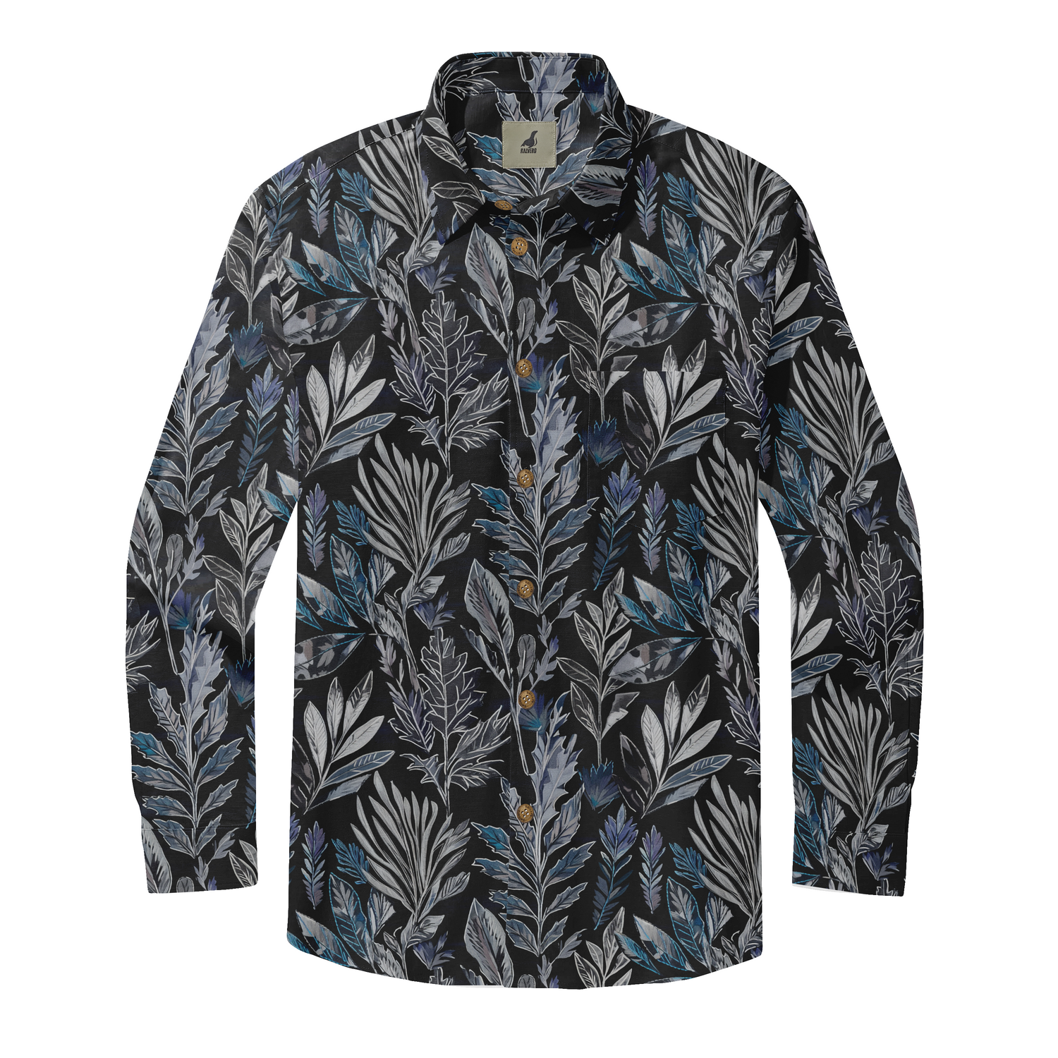 Midnight Foliage Long Sleeve Shirts