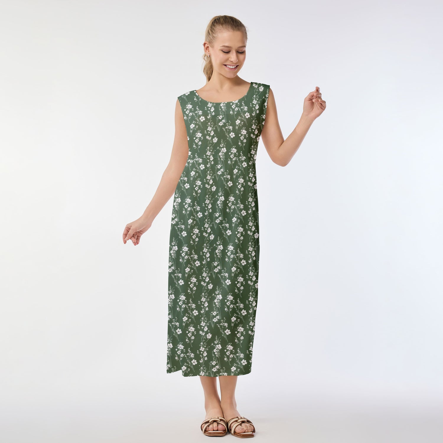 Tranquil Blossoms Muumuu Dress