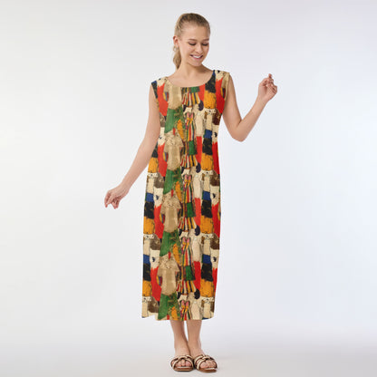Vivid Mosaic Muumuu Dress