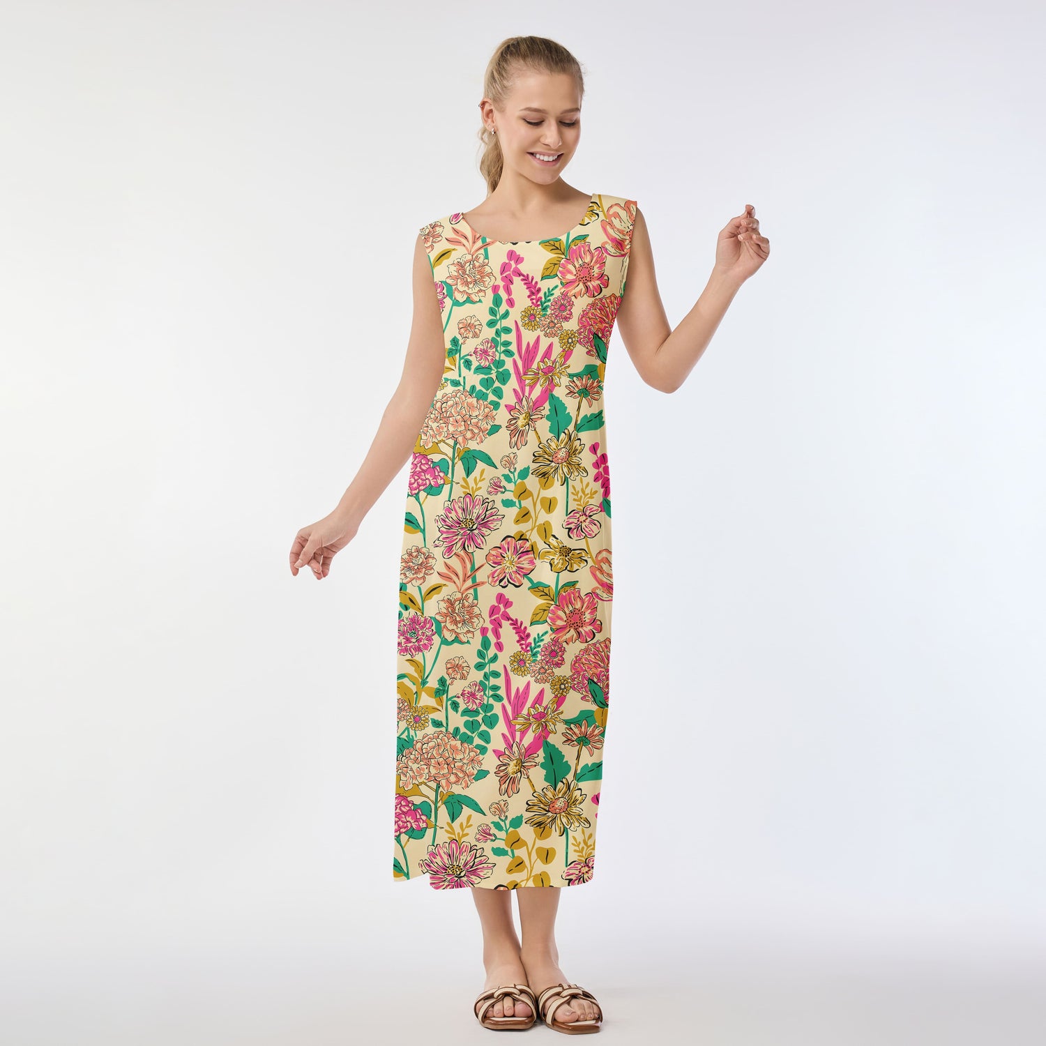 Colorful Meadow Muumuu Dress
