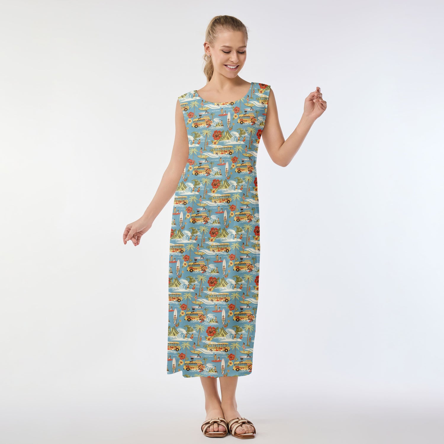 Retro Surf Vibes Muumuu Dress