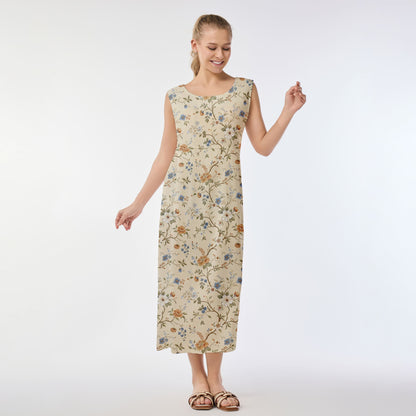 Vintage Botanical Aloha Shirt Muumuu Dress