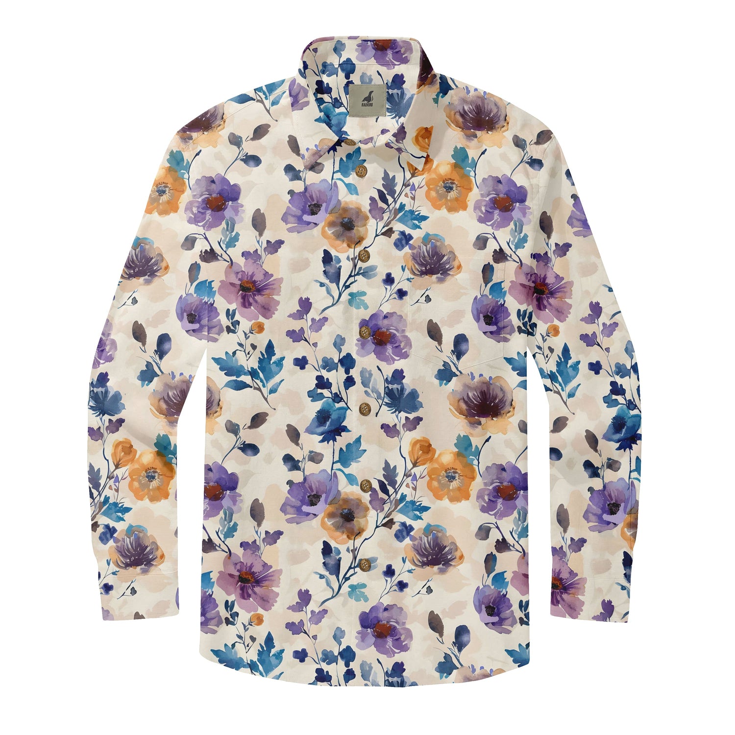Watercolor Bloom Long Sleeve Shirt