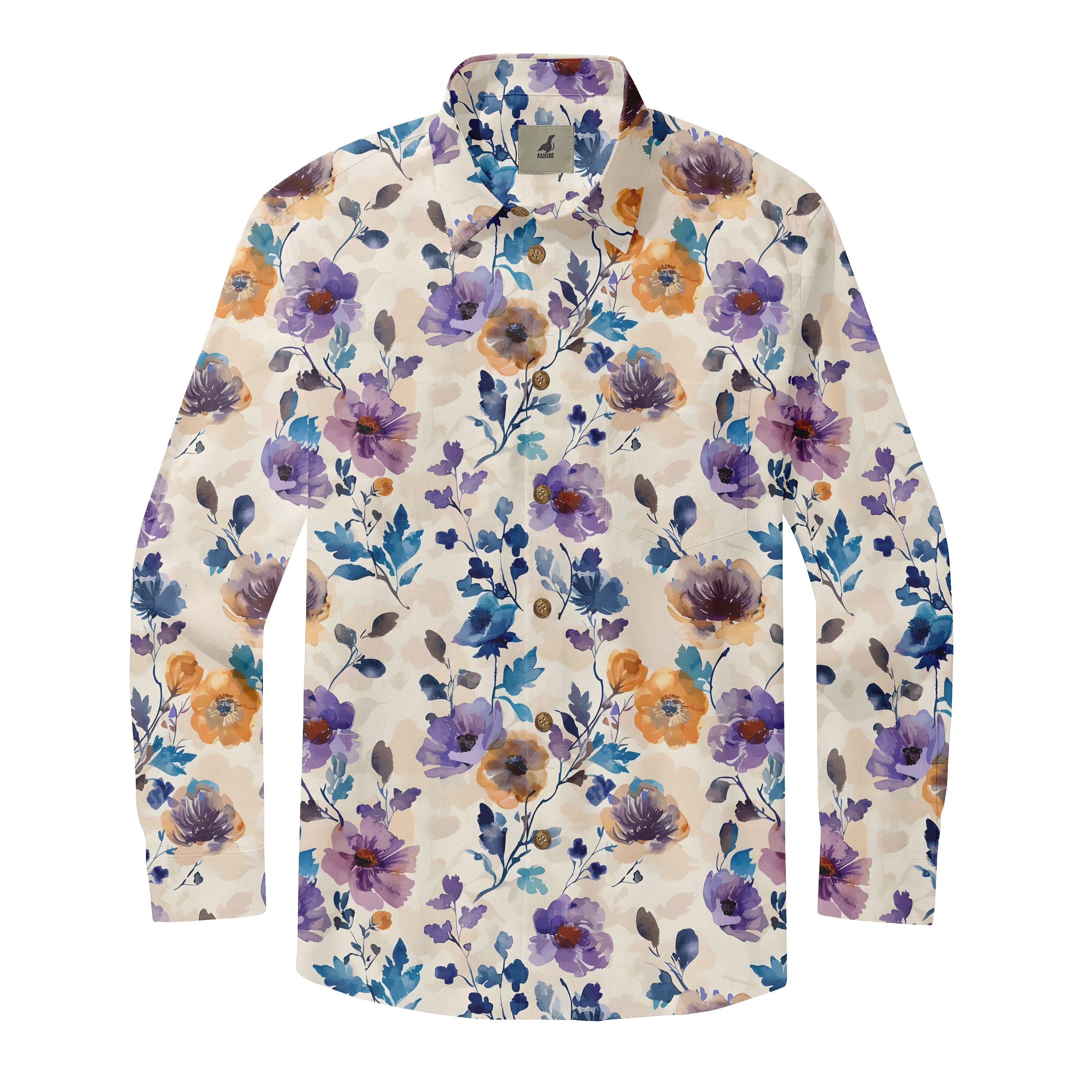 Watercolor Bloom Long Sleeve Shirt