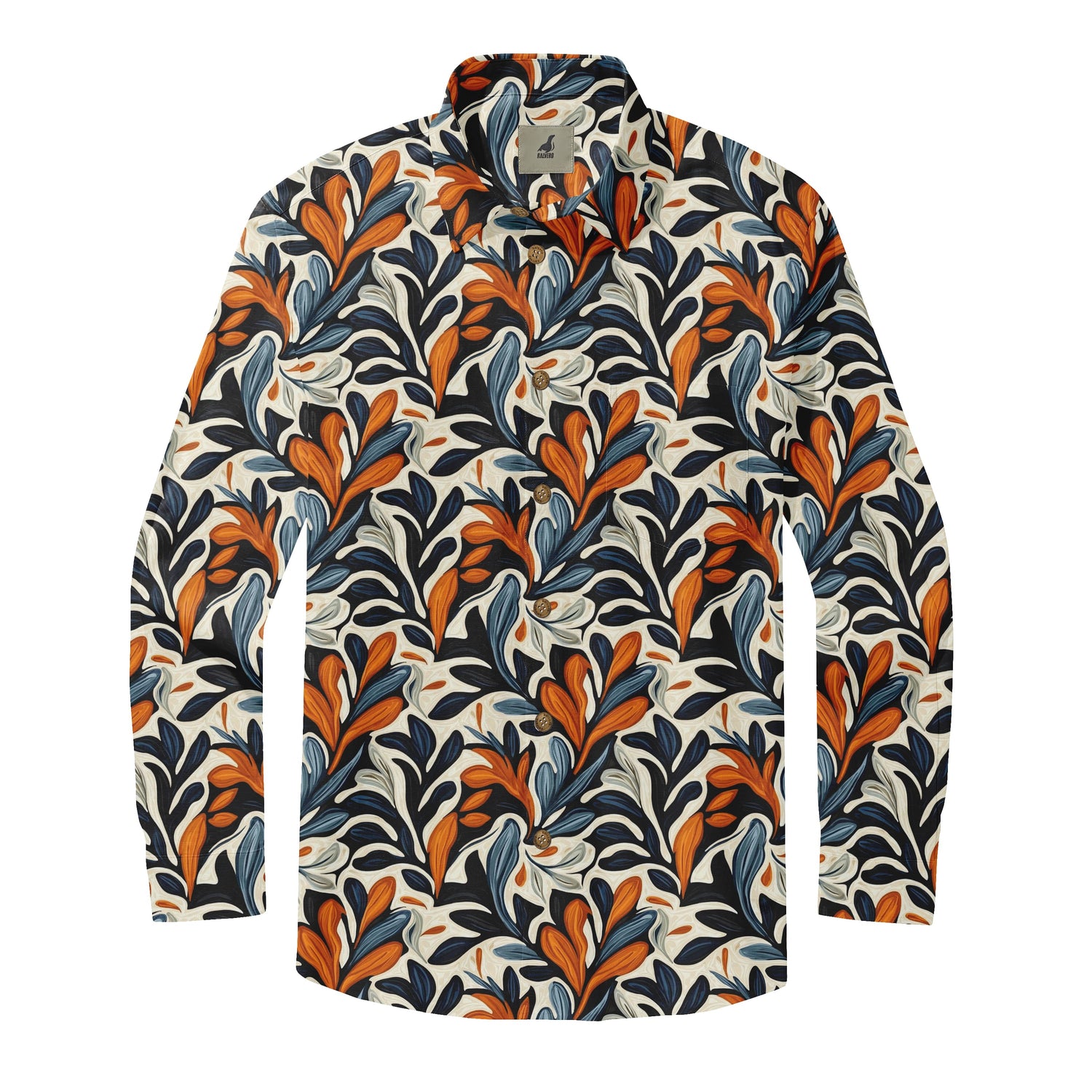 Abstract Leaves Long Sleeve Shirt
