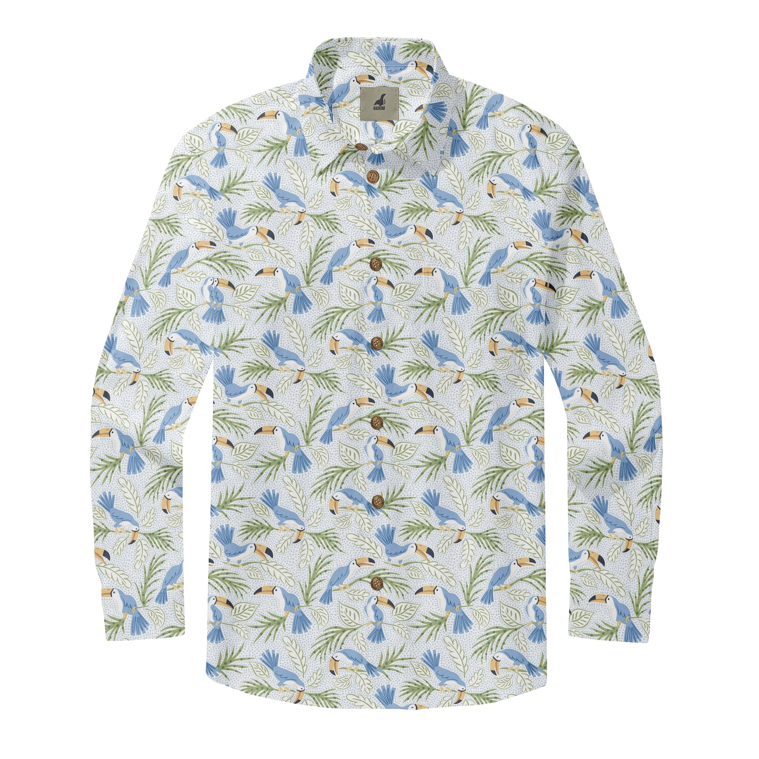 Tropical Bird Long Sleeve Shirts
