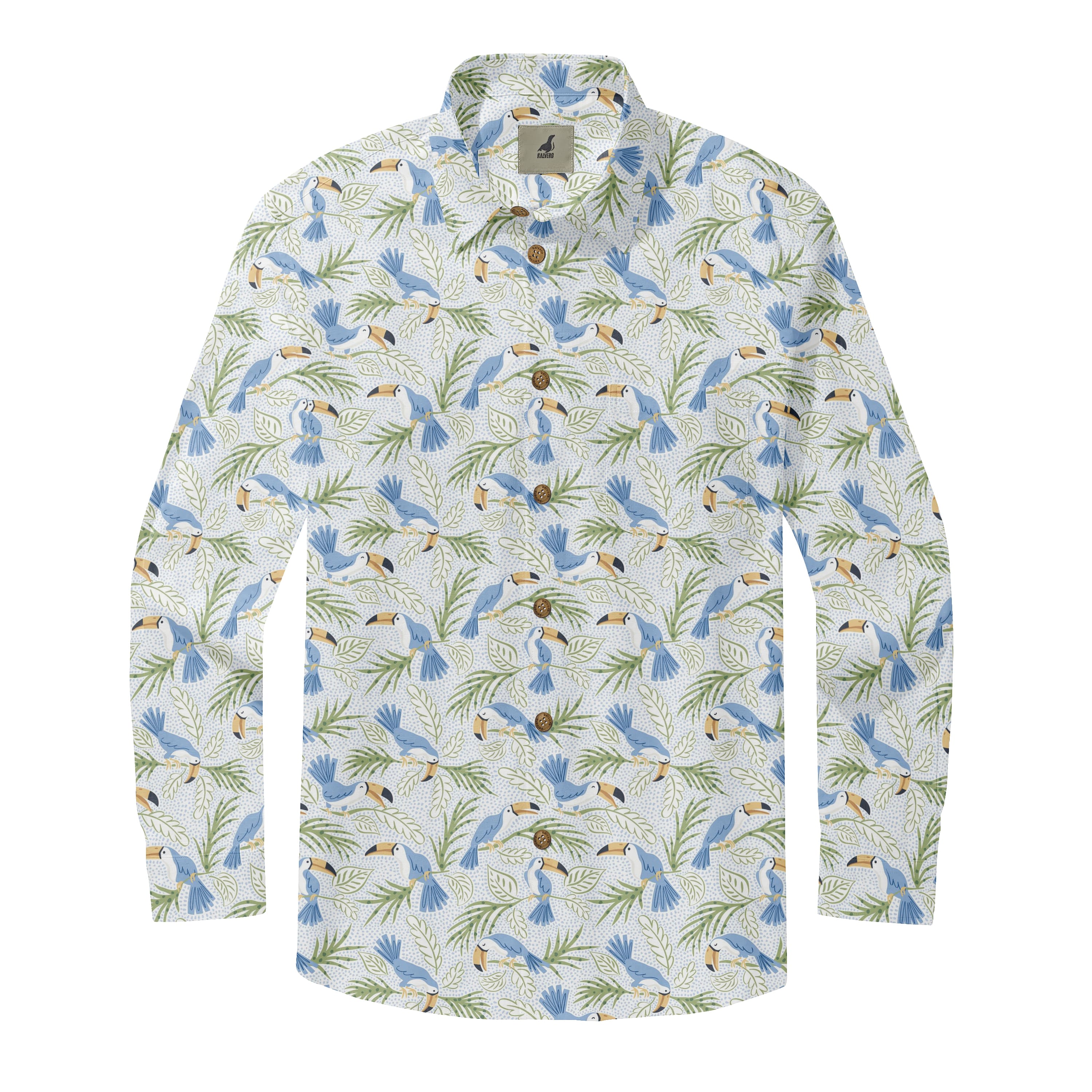 Tropical Bird Long Sleeve Shirts