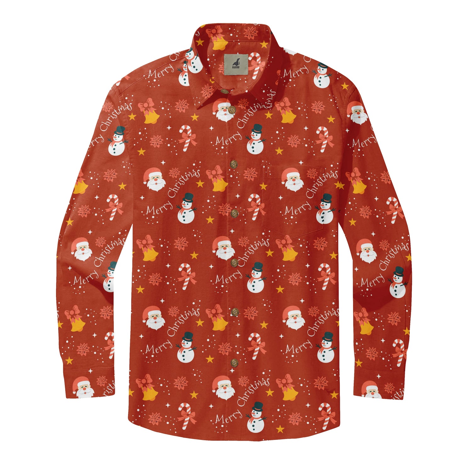 Merry Santa Snowman Long Sleeve Shirt