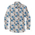 Blue Plumeria Long Sleeve Shirts