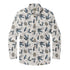 Blue Watercolor Floral Long Sleeve Shirts