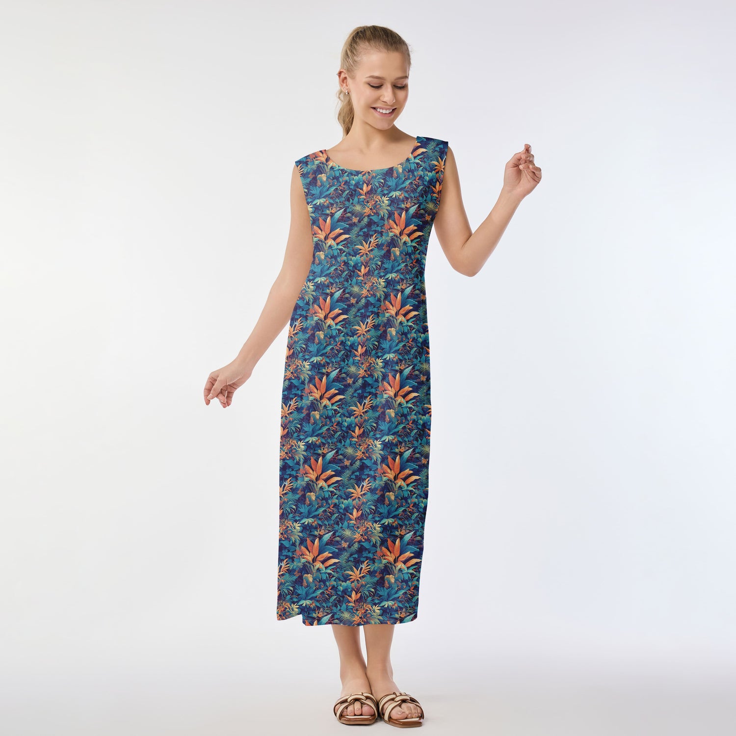 Tropical Oasis Muumuu Dress