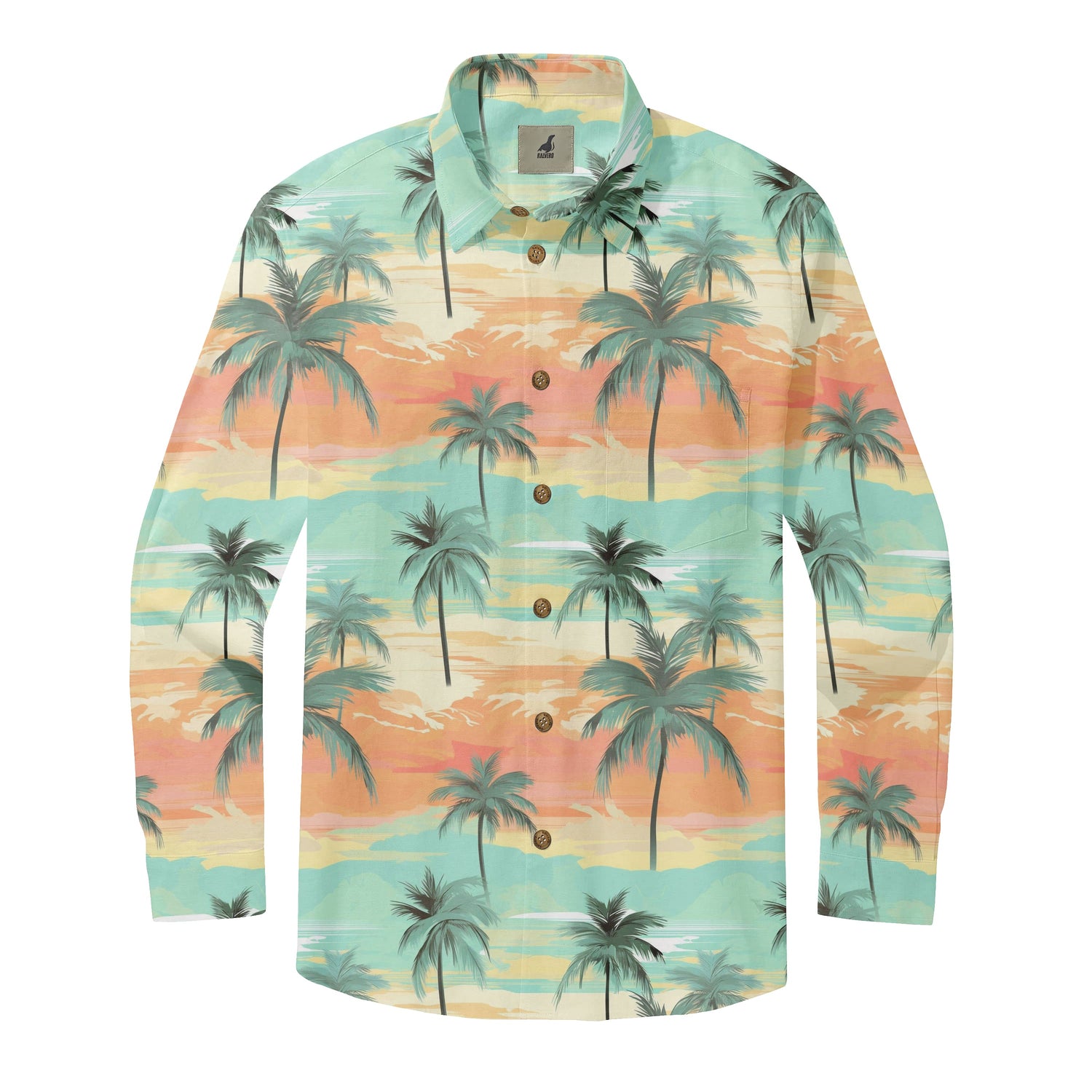 Tropical Leaf Long Sleeve Shirts