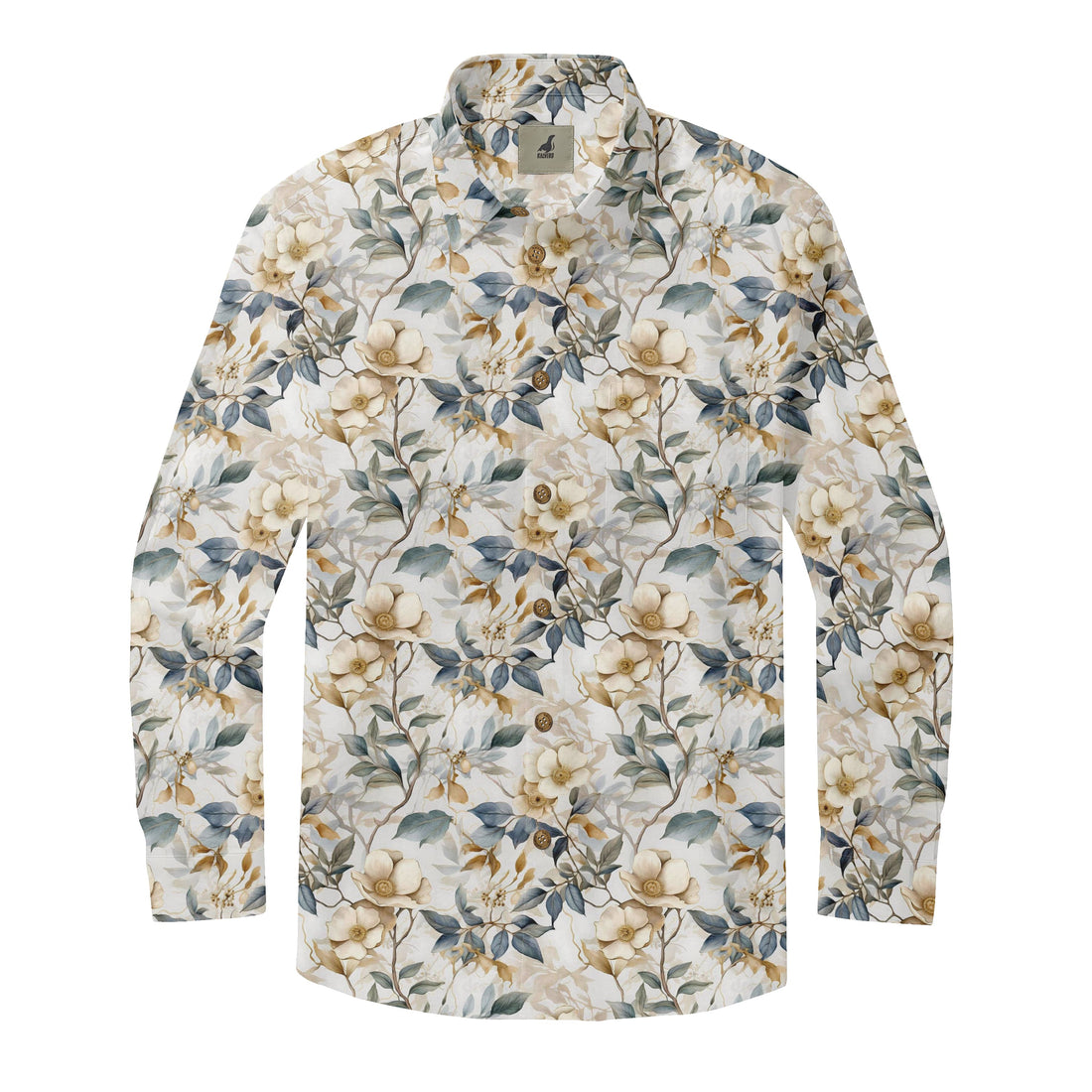 Earthy Floral Long Sleeve Shirts
