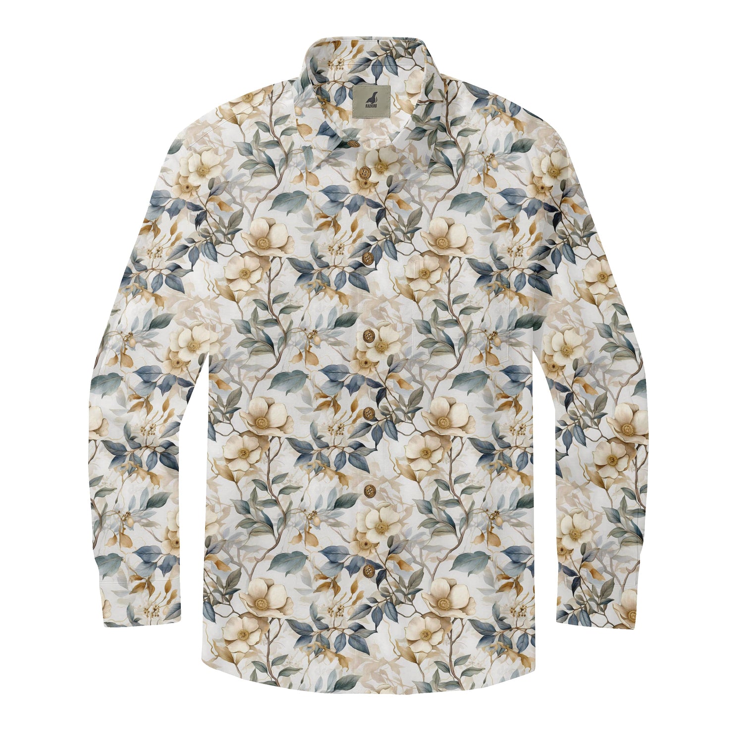 Earthy Floral Long Sleeve Shirts