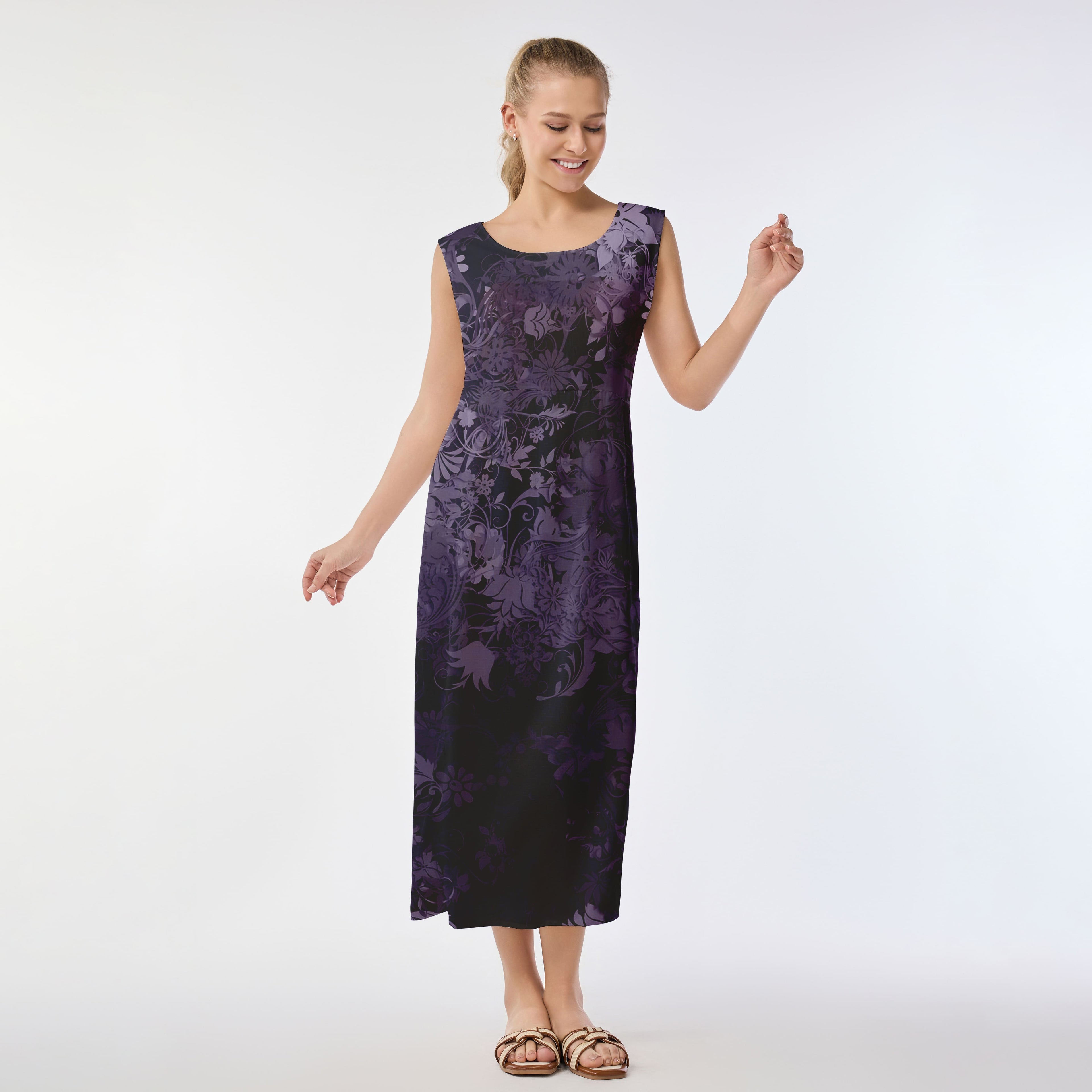 Purple Elegance Muumuu Dress