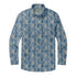 Blue Plaid Floral Long Sleeve Shirts