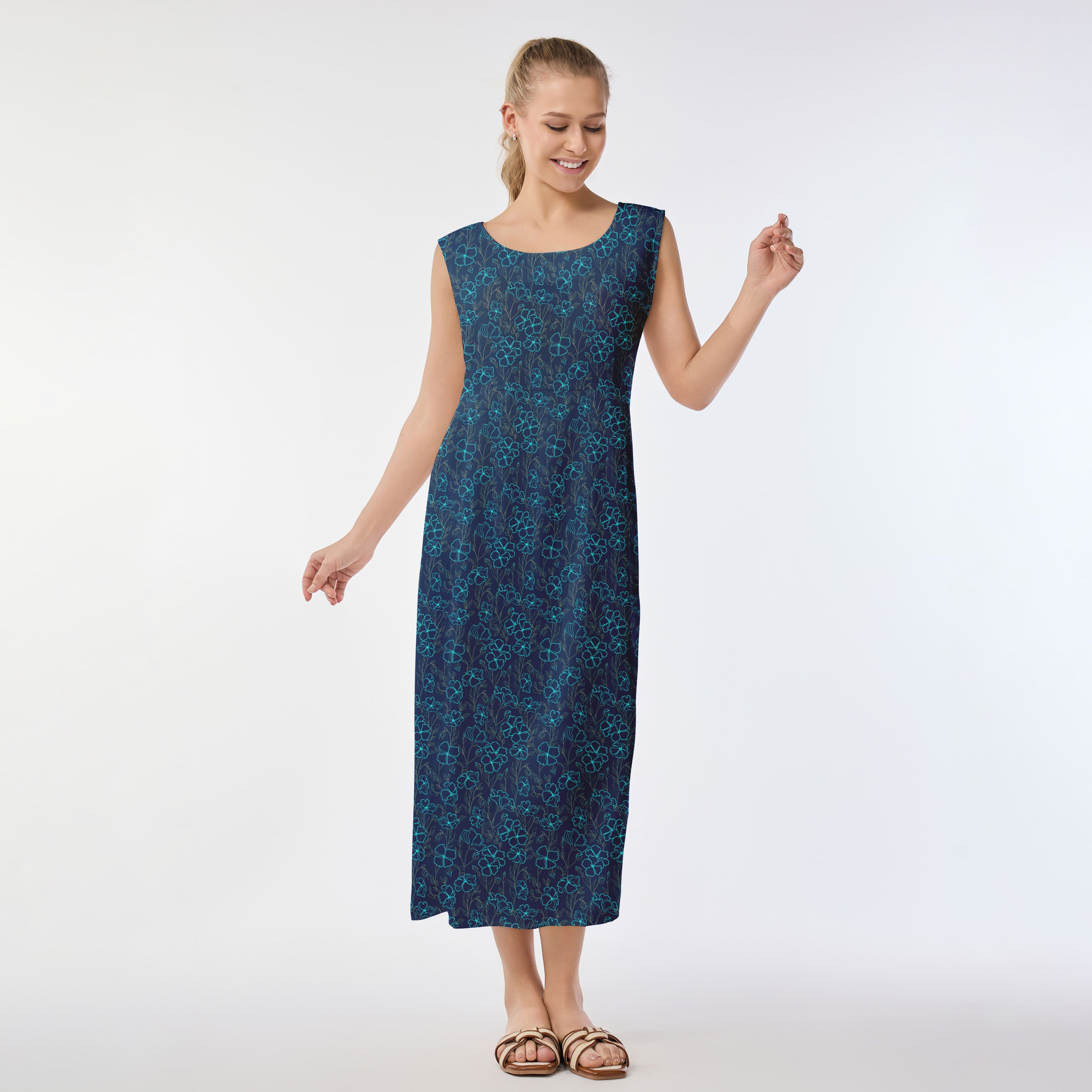 Luminous Blooms Muumuu Dress