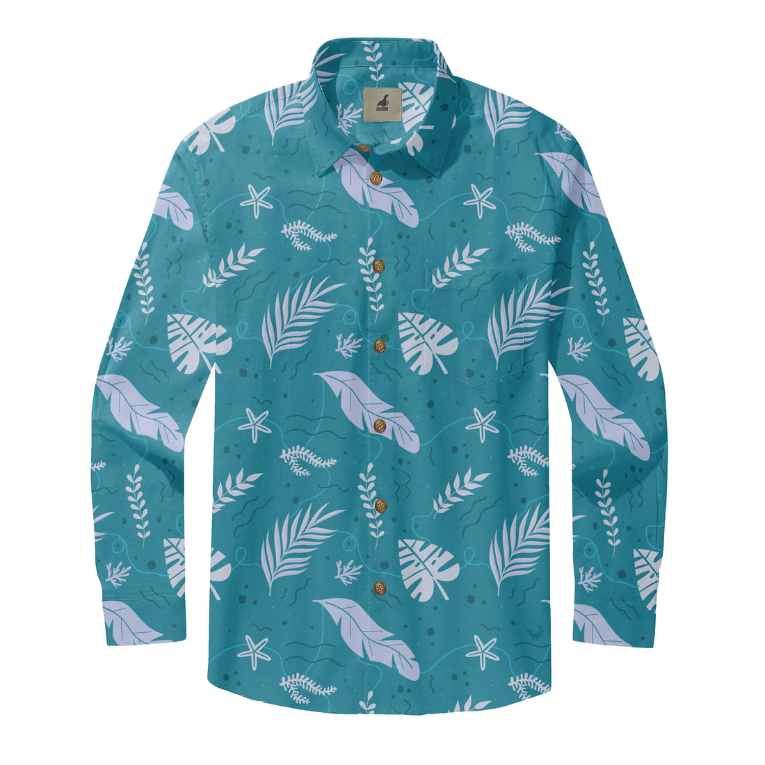 Ocean Leaves Long Sleeve Shirts